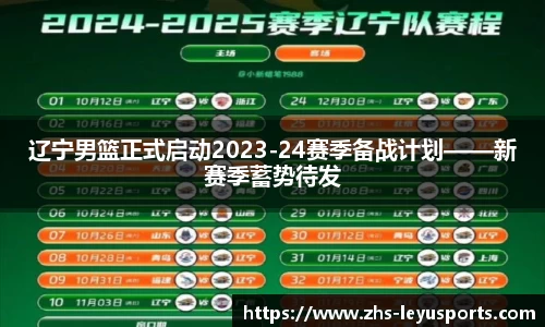 辽宁男篮正式启动2023-24赛季备战计划——新赛季蓄势待发
