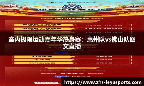 室内极限运动嘉年华热身赛：惠州队vs佛山队图文直播